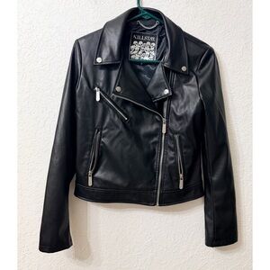 Killstar Night Wrath Biker Jacket Vegan Leather Jacket - S